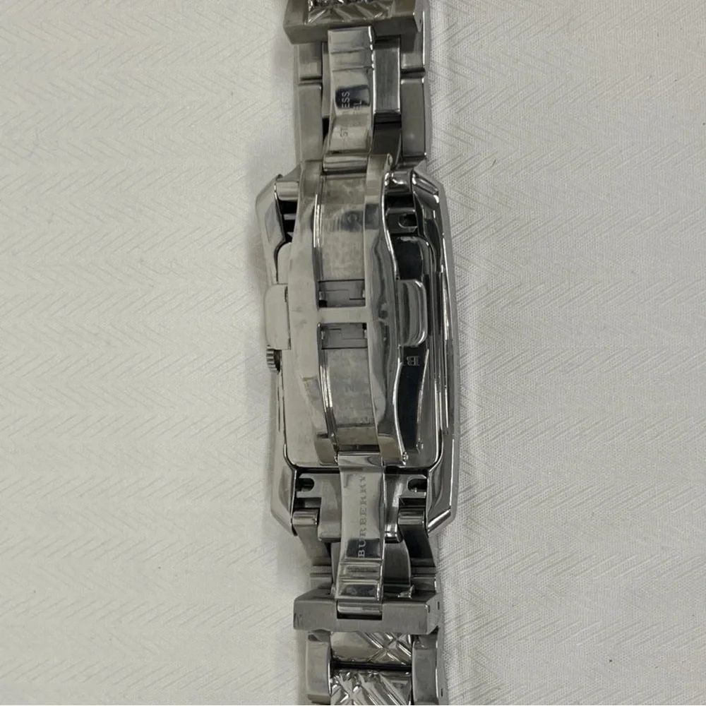Burberry Silver Geometric Dial Watch